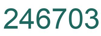 Number 246703 green image