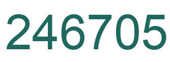 Number 246705 green image