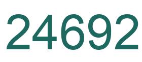 Number 24692 green image