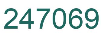 Number 247069 green image
