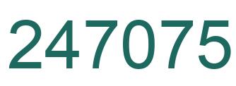 Number 247075 green image