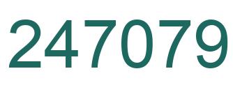 Number 247079 green image