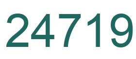 Number 24719 green image