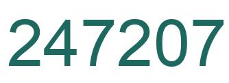 Number 247207 green image