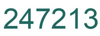 Número 247213 imagen verde