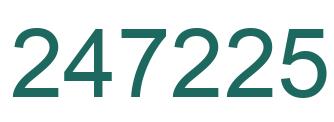 Number 247225 green image