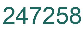 Number 247258 green image
