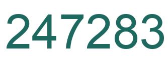 Number 247283 green image