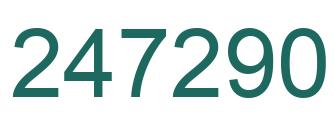 Number 247290 green image