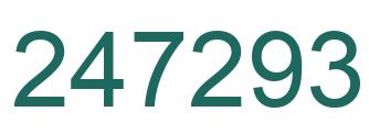 Number 247293 green image