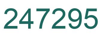 Number 247295 green image
