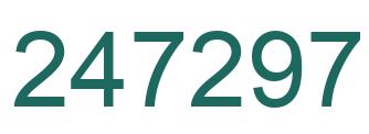 Number 247297 green image