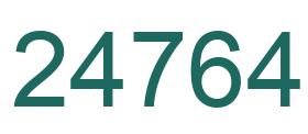 Number 24764 green image