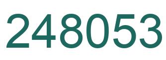 Number 248053 green image