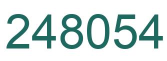 Number 248054 green image