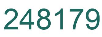 Number 248179 green image