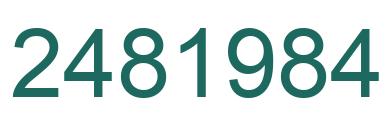 Number 2481984 green image