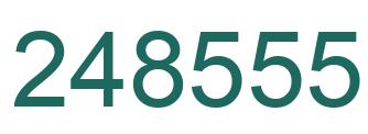 Number 248555 green image