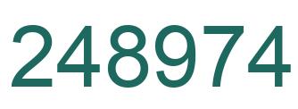 Number 248974 green image