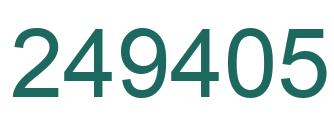 Number 249405 green image