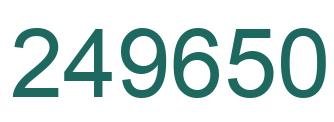 Number 249650 green image
