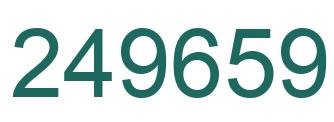 Number 249659 green image