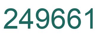 Number 249661 green image
