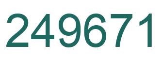 Number 249671 green image