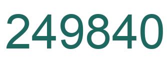 Number 249840 green image