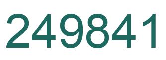 Number 249841 green image
