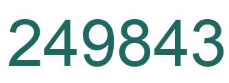 Number 249843 green image