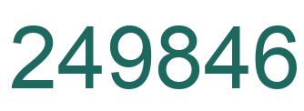 Number 249846 green image