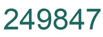 Number 249847 green image