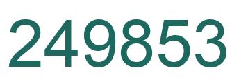 Number 249853 green image
