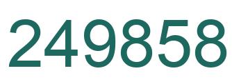 Number 249858 green image