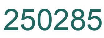 Number 250285 green image
