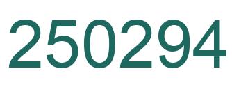Number 250294 green image