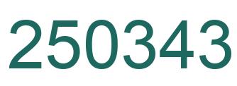 Number 250343 green image