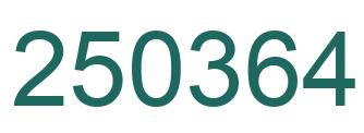 Number 250364 green image