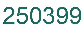 Number 250399 green image