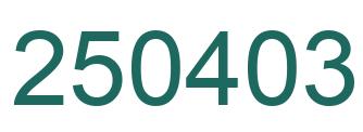 Number 250403 green image