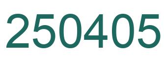 Number 250405 green image