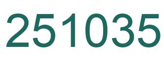 Number 251035 green image