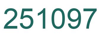 Number 251097 green image