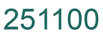 Number 251100 green image