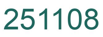 Number 251108 green image