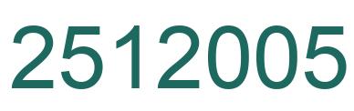 Number 2512005 green image