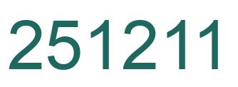 Number 251211 green image