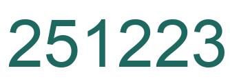 Number 251223 green image