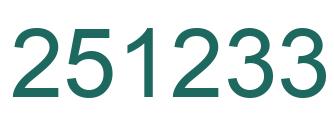 Number 251233 green image